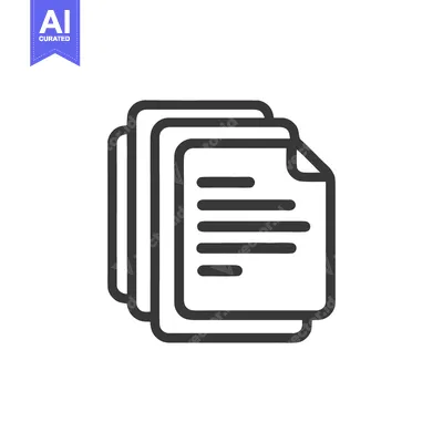 Premium design asset: Stacked Documents Icon: Clean Line Art for Business and Office Use