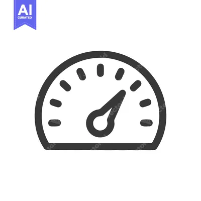 Premium design asset: Speedometer Icon: Bold Outline, Precise Indication, Modern Design, Vec