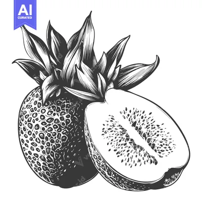 Aset premium populer: A Hand Drawn Illustration Of A Kiwi Fruit
