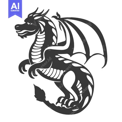 Popular premium asset: A stylized black dragon with wings standing upright on its hind legs