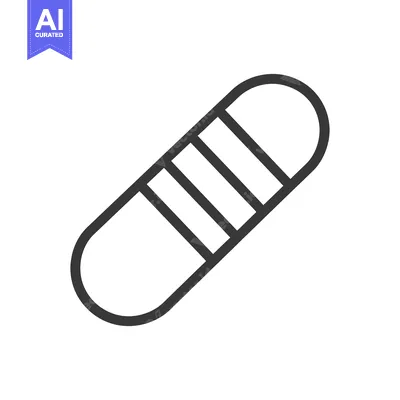 Aset premium populer: A simple black and white capsule style medication depiction