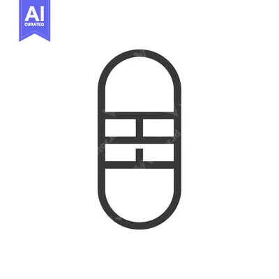 Popular premium asset: A simple minimalist graphic of a pill shaped object