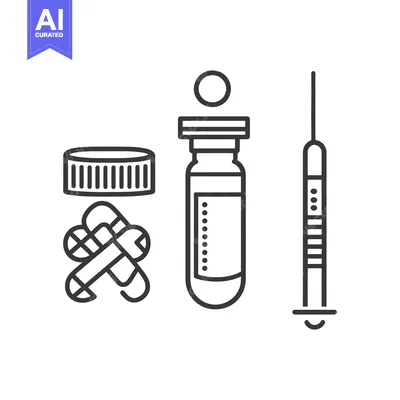 Medical and pharmaceutical equipment arranged together in a line