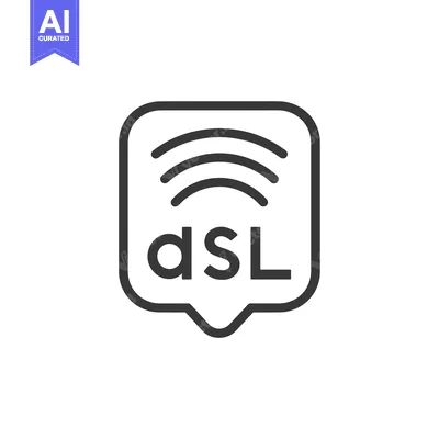 Popular premium asset: DSL internet connection symbol in a speech bubble