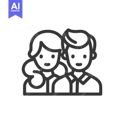 Aset premium populer: Minimalist Line Art: Couple Embracing, Simple Icon Design, Friendship
