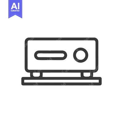 Aset premium populer: Minimalist Line Art: Retro Television Icon with Rounded Edges and Simp