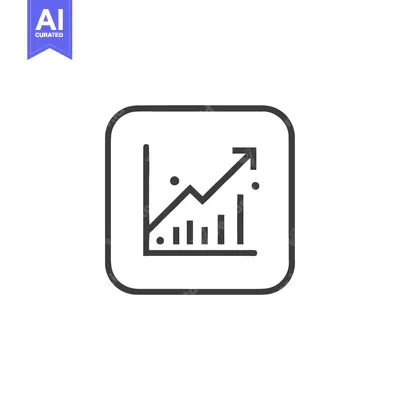 Aset desain premium: Ascending Graph Icon: Business Growth and Positive Trend in Minimalist