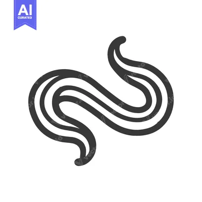 Abstract Black Line Art: Curving, Flowing, and Elegant Design on White