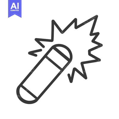 Popular premium asset: A simple line drawing depicting a firing projectile and effect