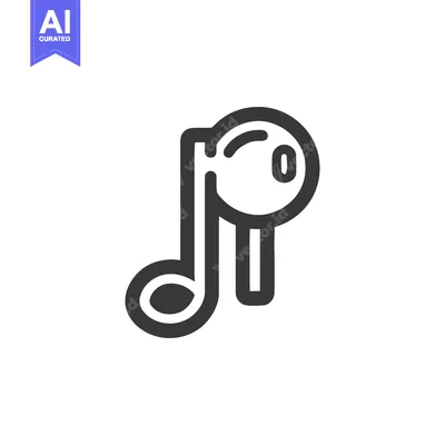 Premium design asset: Minimalist Music Note Icon: Bold Outline, Clean Design, Modern Aesthet