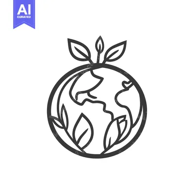 Popular premium asset: Earth symbol with leaves representing nature and environmental conserv