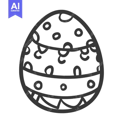 Aset premium populer: A Simple Illustration Of A Decorated Ovoid Easter Egg