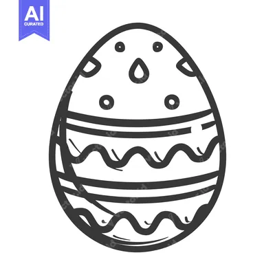 Aset premium populer: A decorated Easter egg with artistic patterns and designs