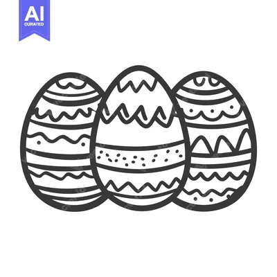 Aset premium populer: Three decorated easter eggs are displayed with intricate designs