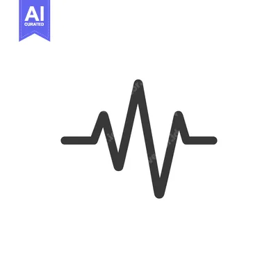 Aset desain premium: Minimalist Heartbeat Line: Black ECG Pulse on White Background