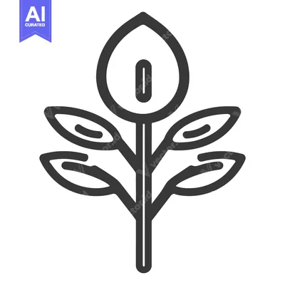Popular premium asset: A stylized illustration of a flower with petals and leaves