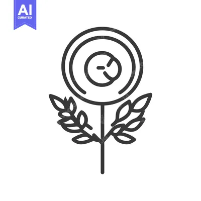 Popular premium asset: A stylized black and white illustration of a flower blossom