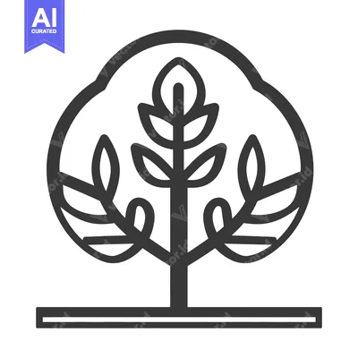 Aset premium populer: A simple illustration of a tree with branches and leaves
