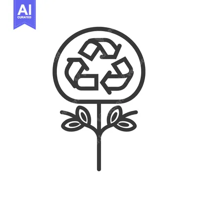 Aset premium populer: A stylized illustration depicts a tree with recycling symbol