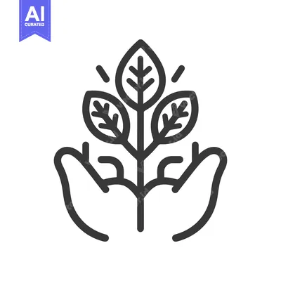 Aset premium populer: Human hands carefully holding a growing plant with three leaves