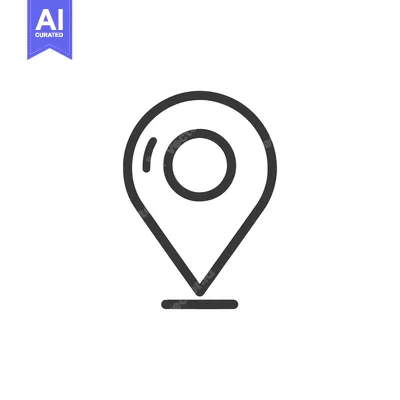 Aset premium populer: Minimalist Location Pin Icon with Circular Center and Subtle Shadow