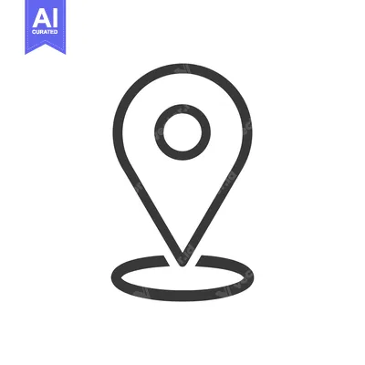Aset premium populer: Minimalist Black Location Pin Icon with Shadow on White Background
