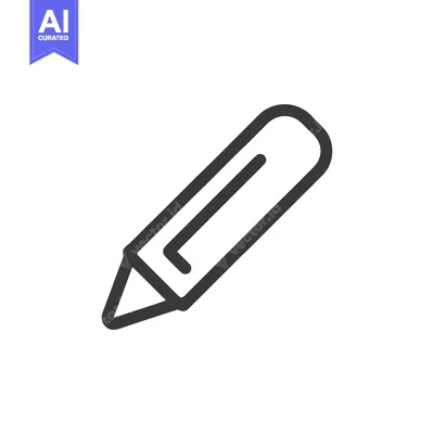 Aset premium populer: Minimalist Pencil Icon: Sleek Design for Creative Projects, Black Outl