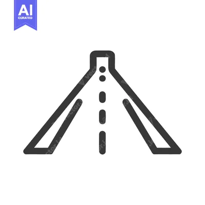 Popular premium asset: Minimalist Road Icon: Perspective View with Dashed Center Line