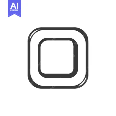 Popular premium asset: Minimalist Rounded Square Icon: Clean, Geometric Design on White Backg