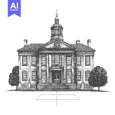 Popular premium asset: Elegant Classical Building Architectural Design Drawing