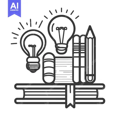 Popular premium asset: An artistic illustration showcasing books pencils and illuminated ligh