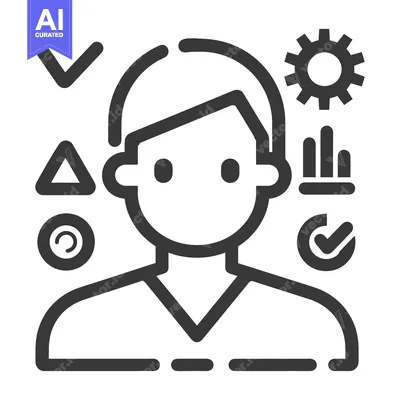 Popular premium asset: A simplified human figure with various graphic icons around it