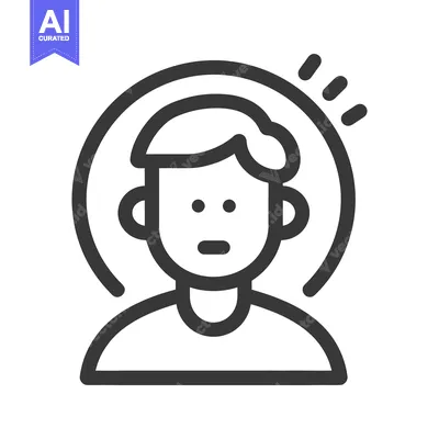 Popular premium asset: A simple monochrome icon depicting a person with an aura