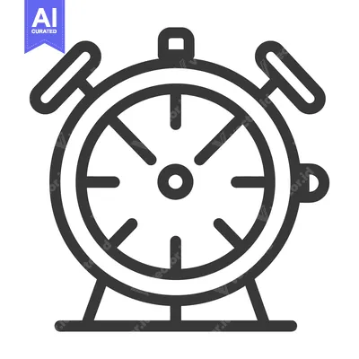 Popular premium asset: Simple monochrome illustration of a timer used for measurement purpose