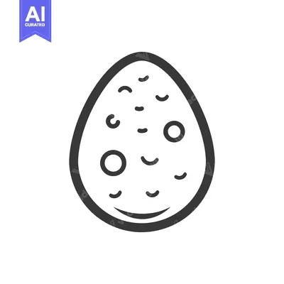 Premium design asset: The abstract image of an egg with different shaped indentations
