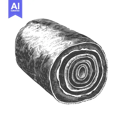 Premium design asset: A Detailed Illustration Of A Rolled Cake