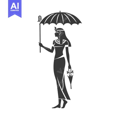 Aset premium populer: Egyptian Goddess with Umbrella and Staff