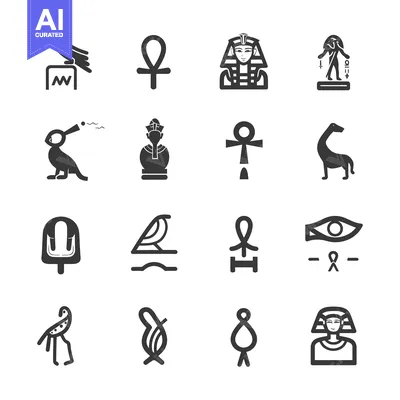 Popular premium asset: Egyptian Mythology Symbols and Creatures Icons Set