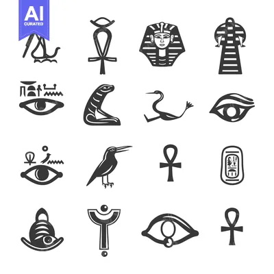 Aset premium populer: Egyptian Mythology Symbols and Icons Collection