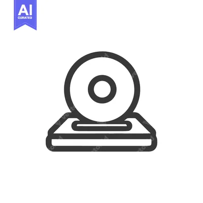Aset premium populer: Minimalist Webcam Icon: Clean Line Art for Digital Communication