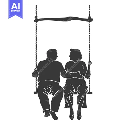Popular premium asset: Elderly Couple Sitting on a Swing Together