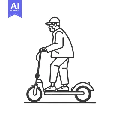 Popular premium asset: Elderly Man Riding an Electric Scooter