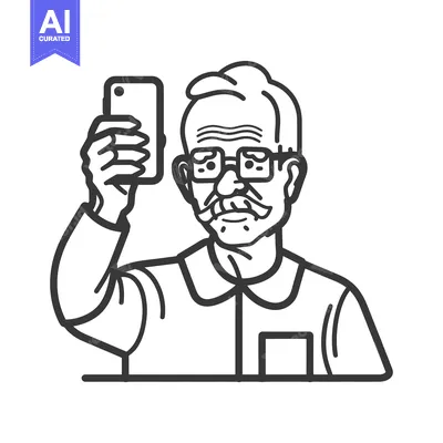Popular premium asset: Elderly Man Taking a Selfie with a Smartphone