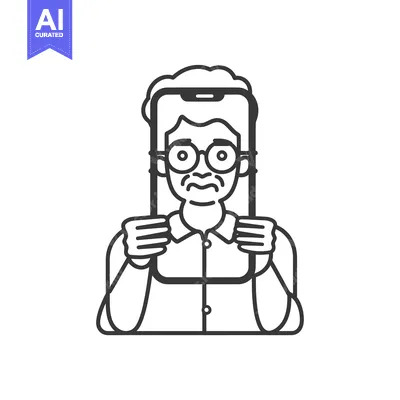 Elderly Man Trapped Inside Smartphone Screen