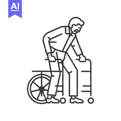 Popular premium asset: Elderly Man Using a Walker for Mobility Assistance