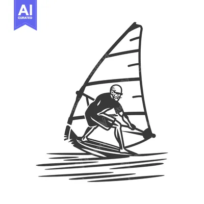 Popular premium asset: Elderly Man Windsurfing on a Wave