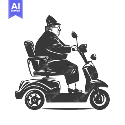 Popular premium asset: Elderly Person Driving a Mobility Scooter
