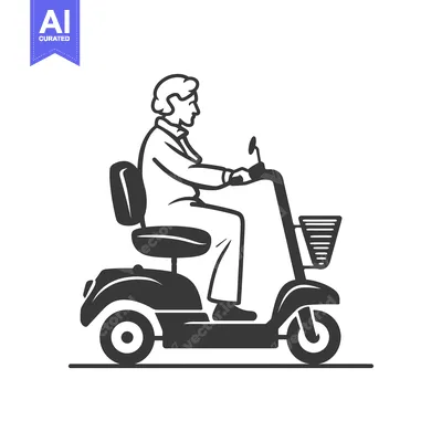 Popular premium asset: Elderly Person Driving a Mobility Scooter