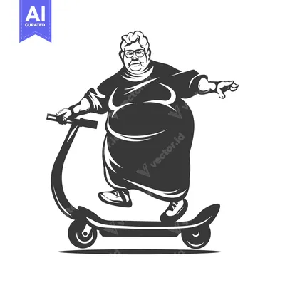 Popular premium asset: Elderly Person Riding a Scooter