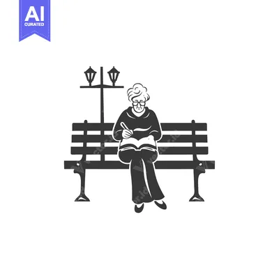 Popular premium asset: Elderly Woman Reading a Book on a Bench